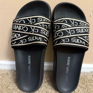 Calvin Klein Jeans Black Slides